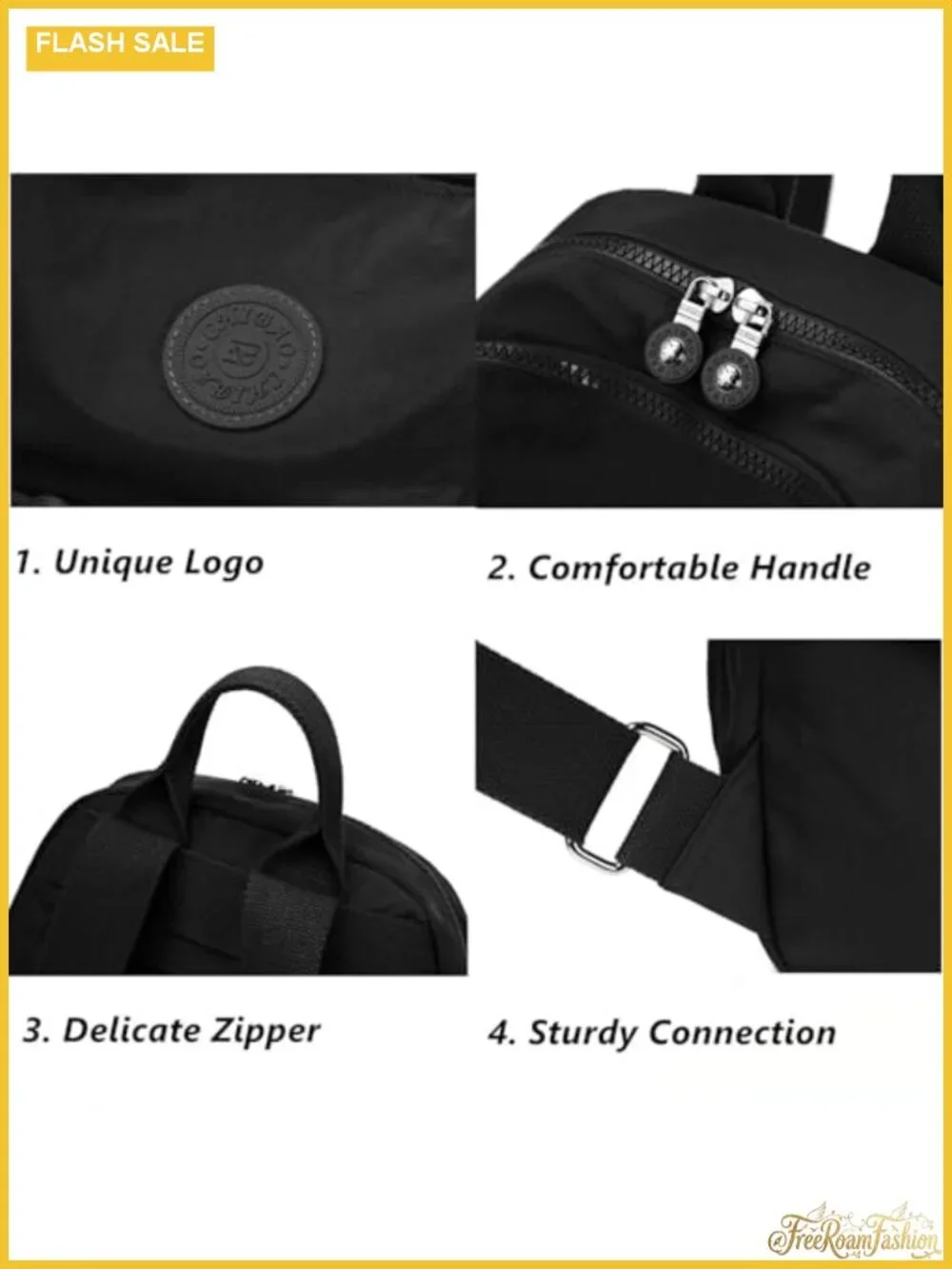 Nylon Women Backpack Purse Casual Daypack Travel Shopping Pack with Pockets and
